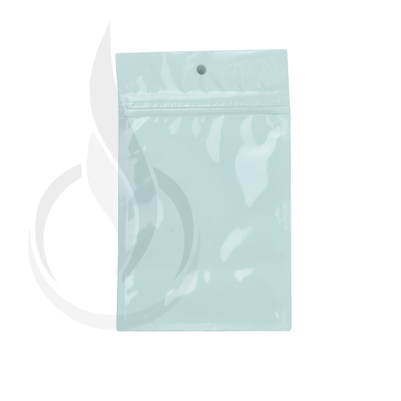 Hanging Zip Bag - Clear Front with White Back - 3.625" x 5"